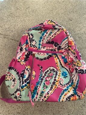 Vera Bradley Hot Pink Paisley Floral Backpack